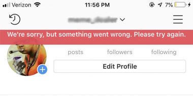 حل مشکل ارور Sorry something went wrong اینستاگرام