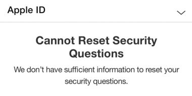 رفع Cannot Reset Security Questions اپل آیدی