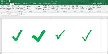 گذاشتن علامت تیک در اکسل
