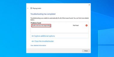 آموزش 12 روش رفع مشکل Audio Services Not Responding ویندوز 10 ، 8.1 و 7