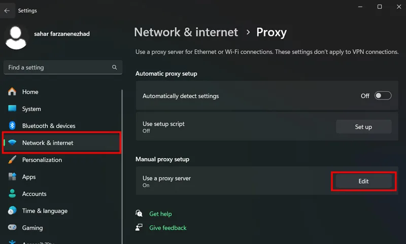 نحوه اشتراک VPN گوشی اندروید با کامپیوتر