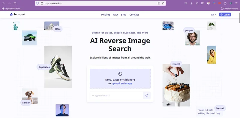 وبسایت Lenso.AI