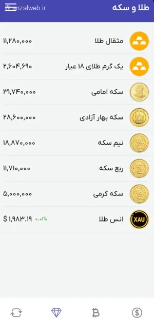 اپلیکیشن قیمت طلا و دلار رایگان