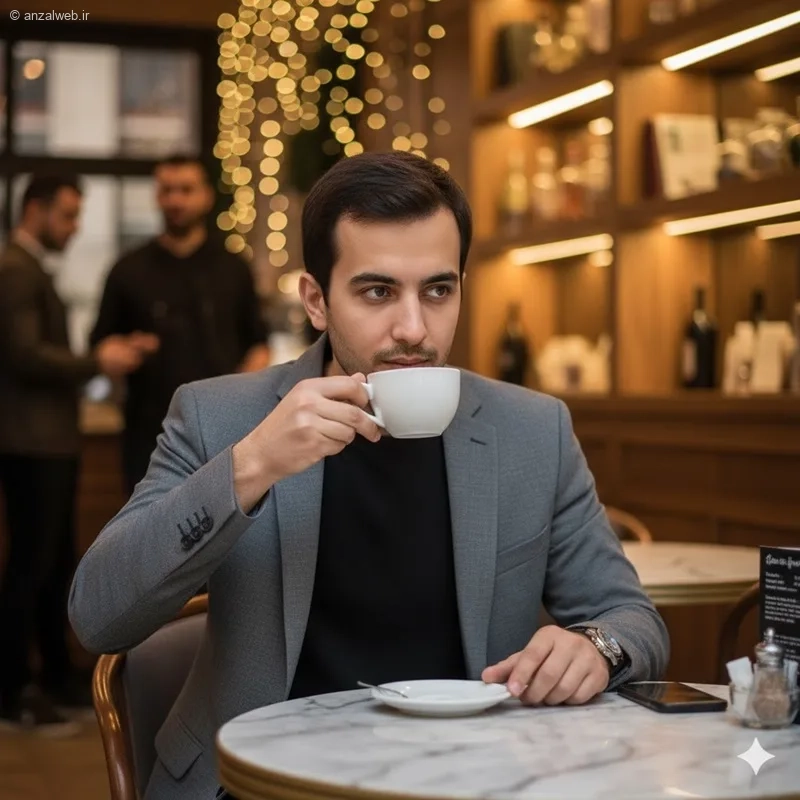 پرامپت ساخت عکس سبک زندگی کافه با هوش مصنوعی