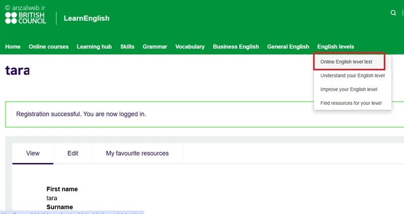 سوالات تعیین سطح زبان british council