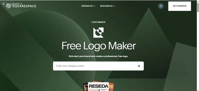 طراحی لوگو با squarespace