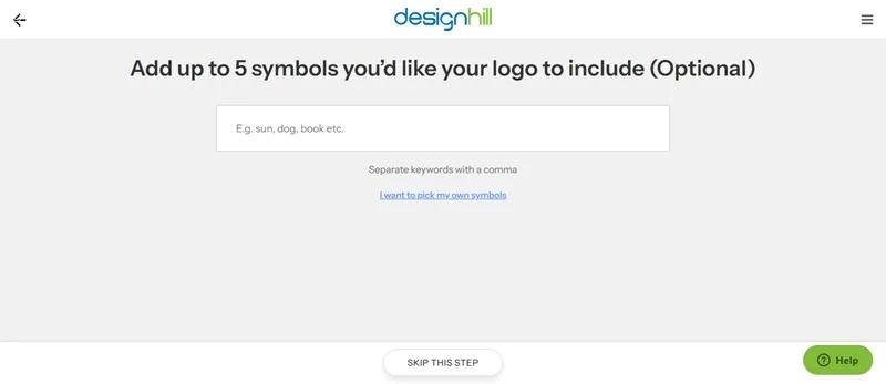 اضافه کردن نماد در سایت طراحی لوگو هوش مصنوعی Designhill