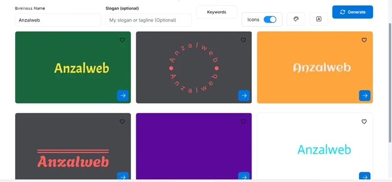 نتایج بهترین سایت ساخت لوگو رایگان، Logo.com