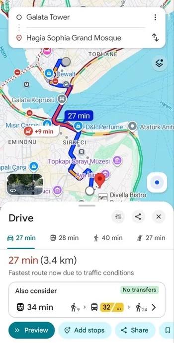 اپلیکیشن های کاربردی در سفر به استانبول google map