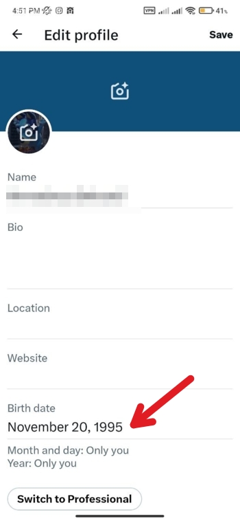 نحوه تایید سن در X جدید