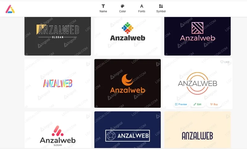 سایت طراحی لوگو با هوش مصنوعی logoai