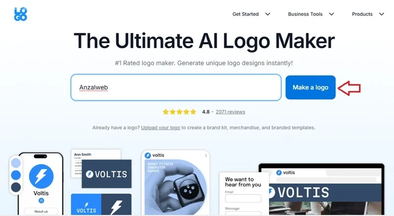 بهترین سایت ساخت لوگو رایگان، Logo.com