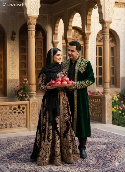 پرامپت عکس شب یلدا زوج
