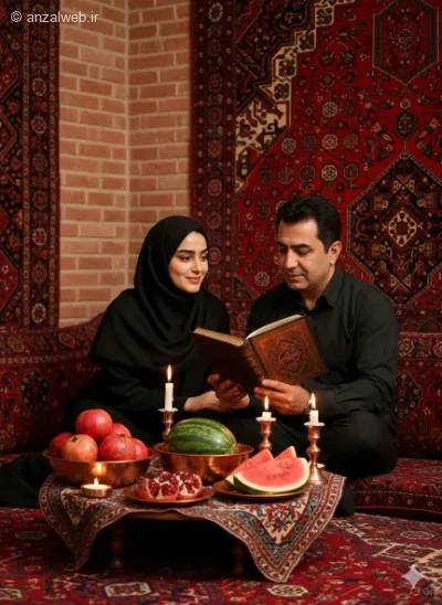 پرامپت عکس شب یلدا خانوادگی