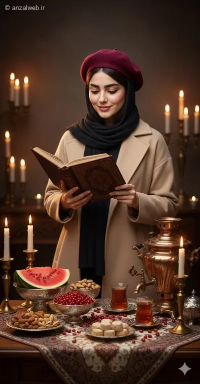 پرامپت عکس شب یلدا حافظ