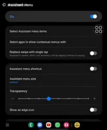فعال شدن Assistant Menu سامسونگ
