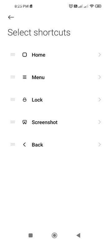 میانبر Lock screen