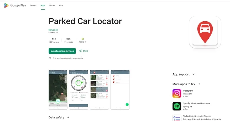 ردیاب گوشی اندروید Parked Car Locator