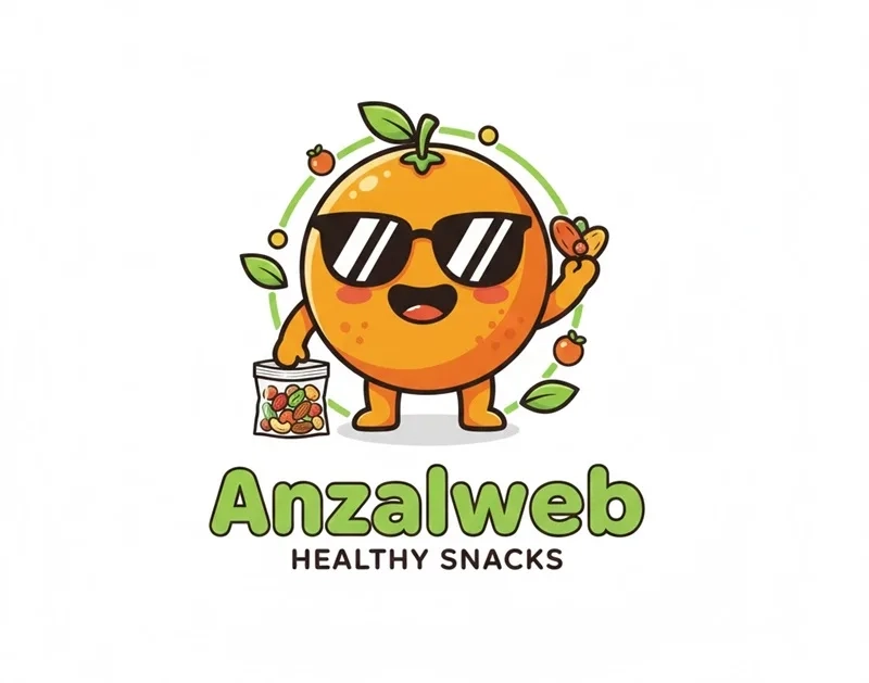 لوگو برند تنقلات سالم با هوش مصنوعی