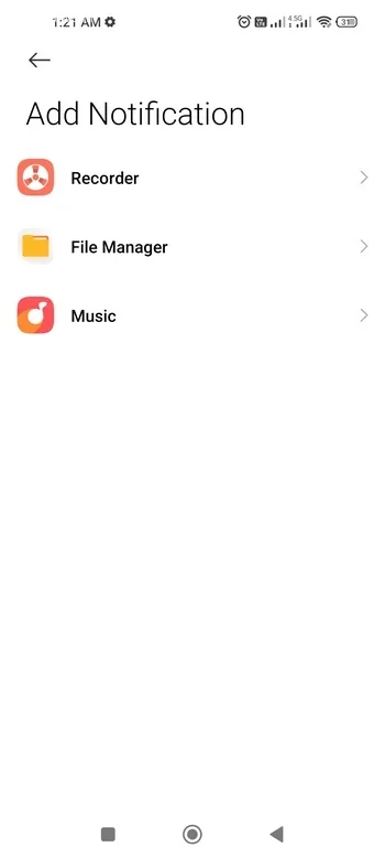 گزینه Choose local ringtone