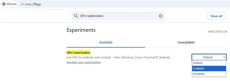 استفاده بهینه از کارت گرافیک با GPU rasterization