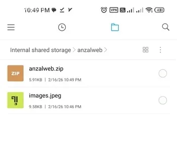 تبدیل فایل به زیپ در اندروید