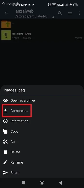 برنامه تبدیل فایل به زیپ در اندروید
