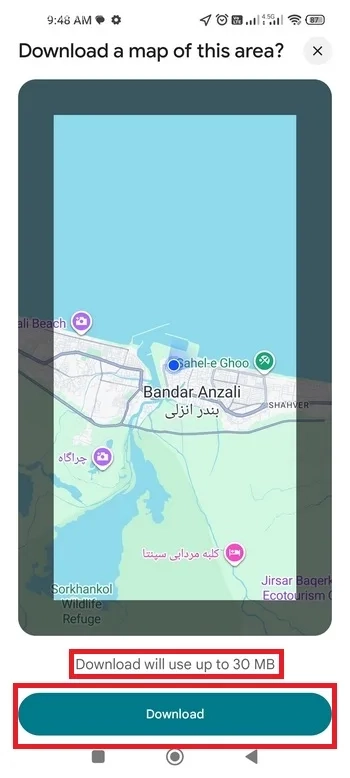 نقشه آفلاین ایران برای ماشین و.. گوگل مپ