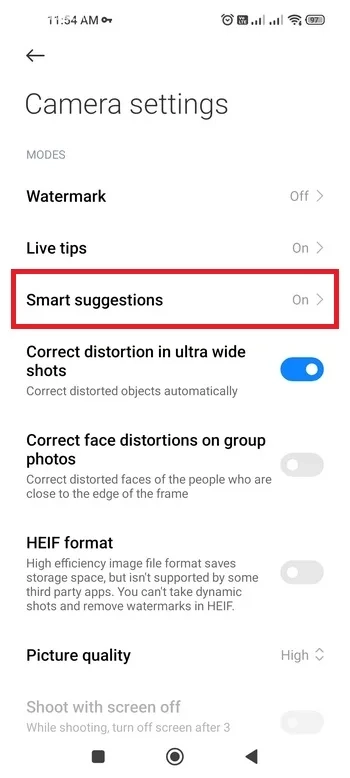 قسمت Smart Suggestion
