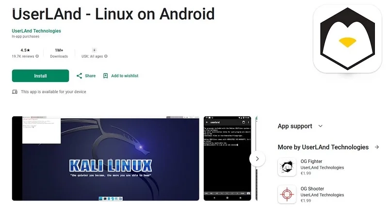 UserLAnd (اجرای لینوکس واقعی مثل Ubuntu)