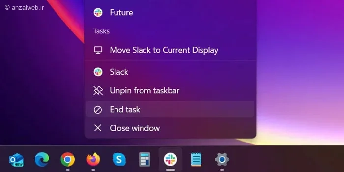 آموزش اضافه کردن گزینه بستن اجباری برنامه (End task) در تسکبار ویندوز 11