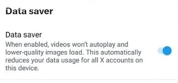 گزینه Data saver را فعال کنید