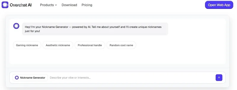 ابزار Overchat AI