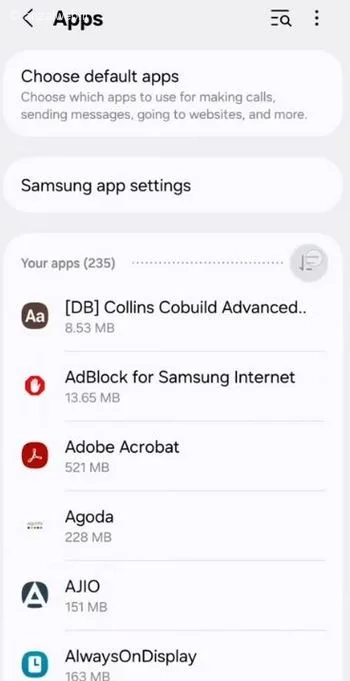 بخش Apps