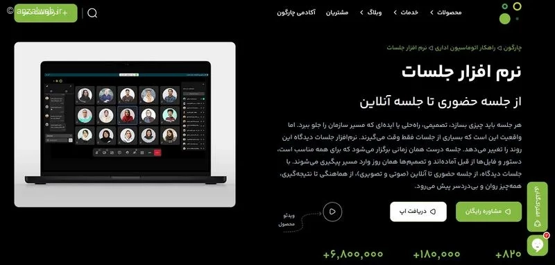 پلتفرم تماس گروهی تصویری و مدیریت جلسه چارگون