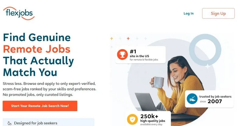 سایت فریلنسری FlexJobs