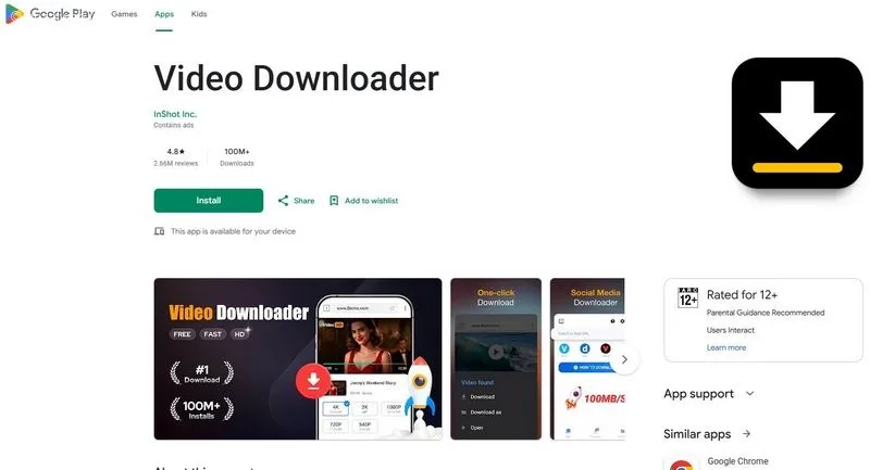 برنامه Video Downloader