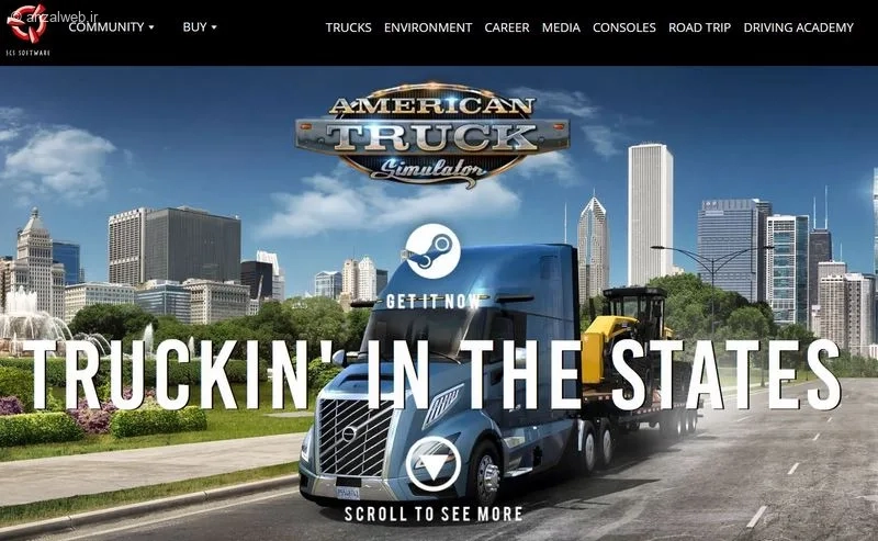 بازی کامیون باربری American Truck Simulator (PC، استیم)