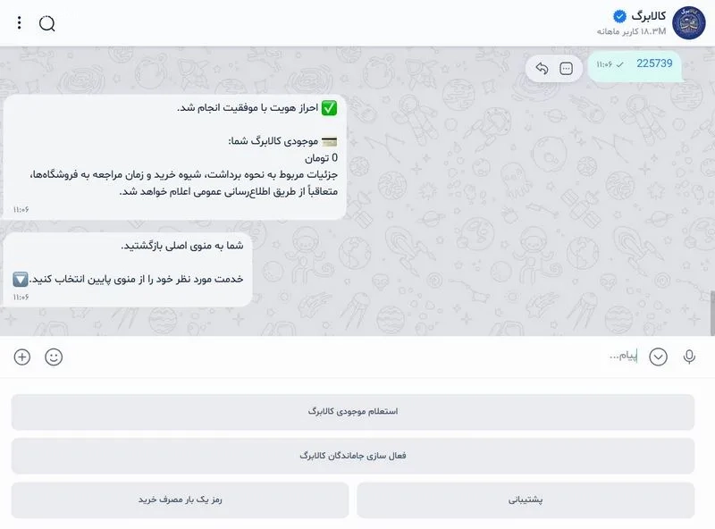 استعلام موجودی سرپرست خانوار