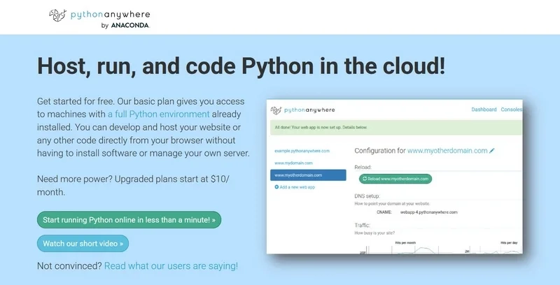 PythonAnywhere، بهترین گزینه برای شروع