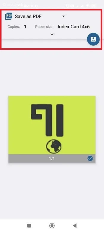 گزینه Save as PDF
