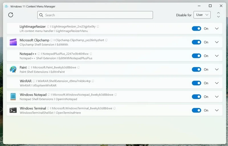 آموزش کار با برنامه Windows 11 Context Menu Manager