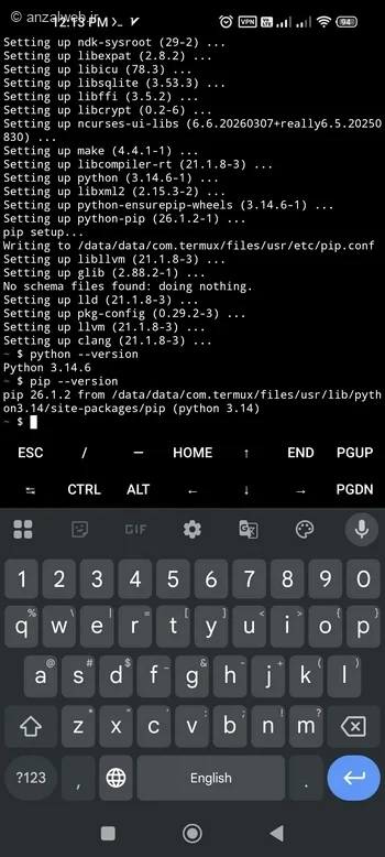 دستور دیدن نسخه pip