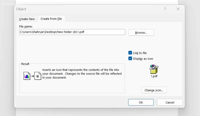 تب Create from File