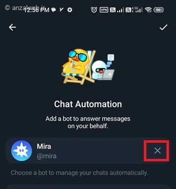 آموزش غیرفعال سازی و حذف کامل ربات در Chat Automation در تلگرام
