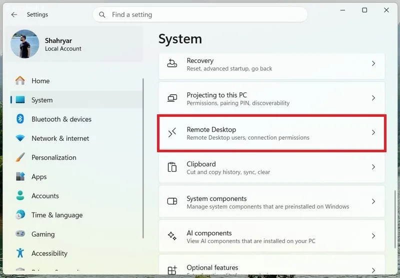 آموزش فعال کردن Remote Desktop