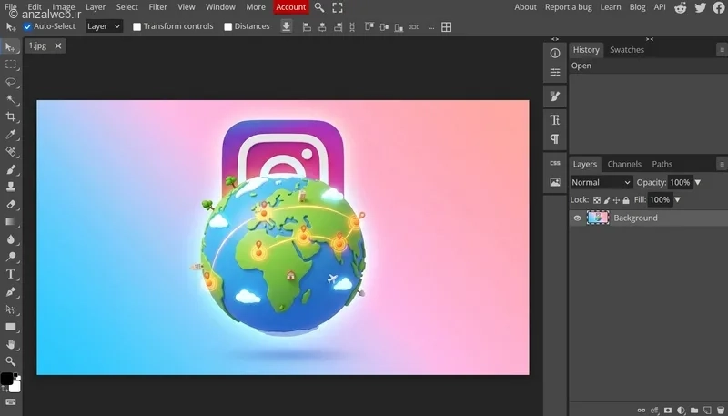 Photopea مشهور ترین جایگزین فتوشاپ