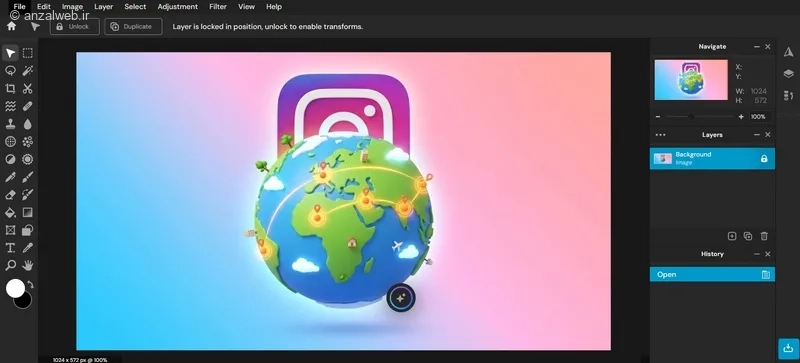 Pixlr بهترین سایت فتوشاپ آنلاین