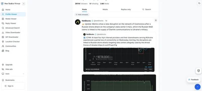 مشاهده پست های توییتر یا ایکس TwitterViewer