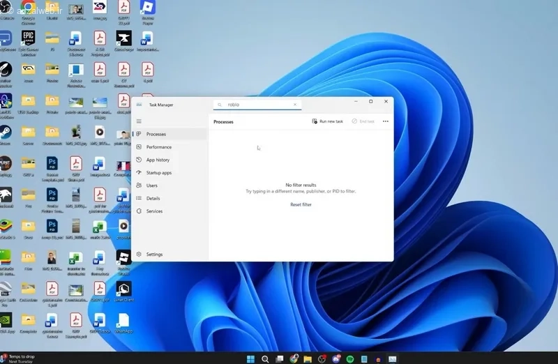 پردازش های Roblox را از Task Manager ببندید